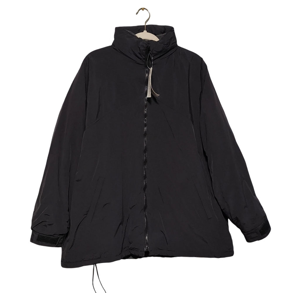 VINTAGE BIRDIE JACKETS Richard Leslie Men’s Large Black Zip Up Coat Fleece NEW